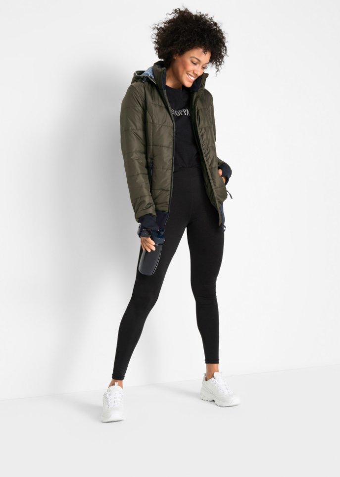 Outdoor-Steppjacke mit bedrucktem Futter