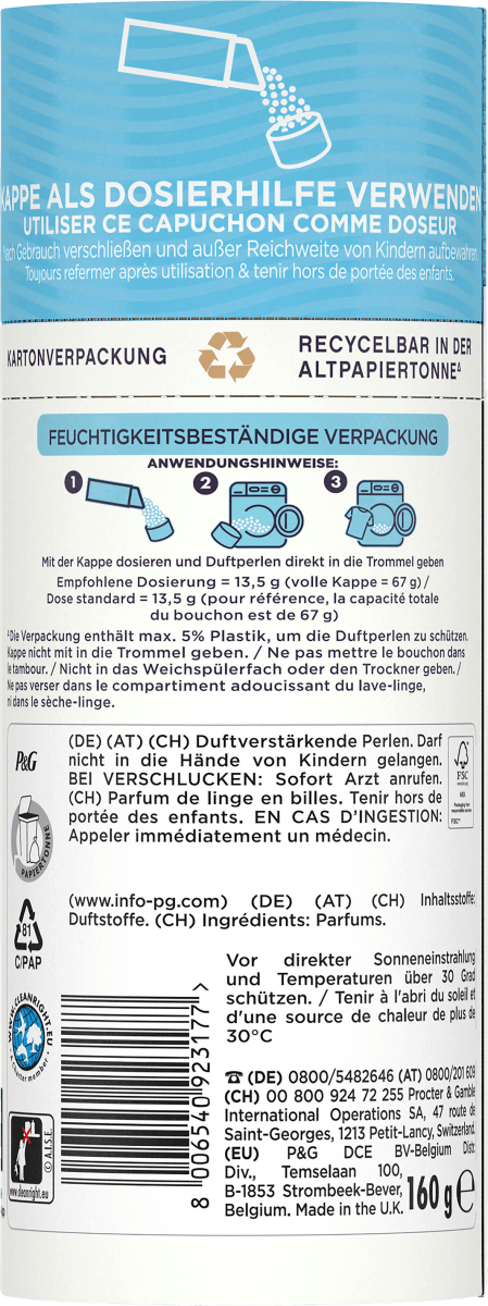 Wäscheparfüm Light Frische Baumwollblüte, 160 g