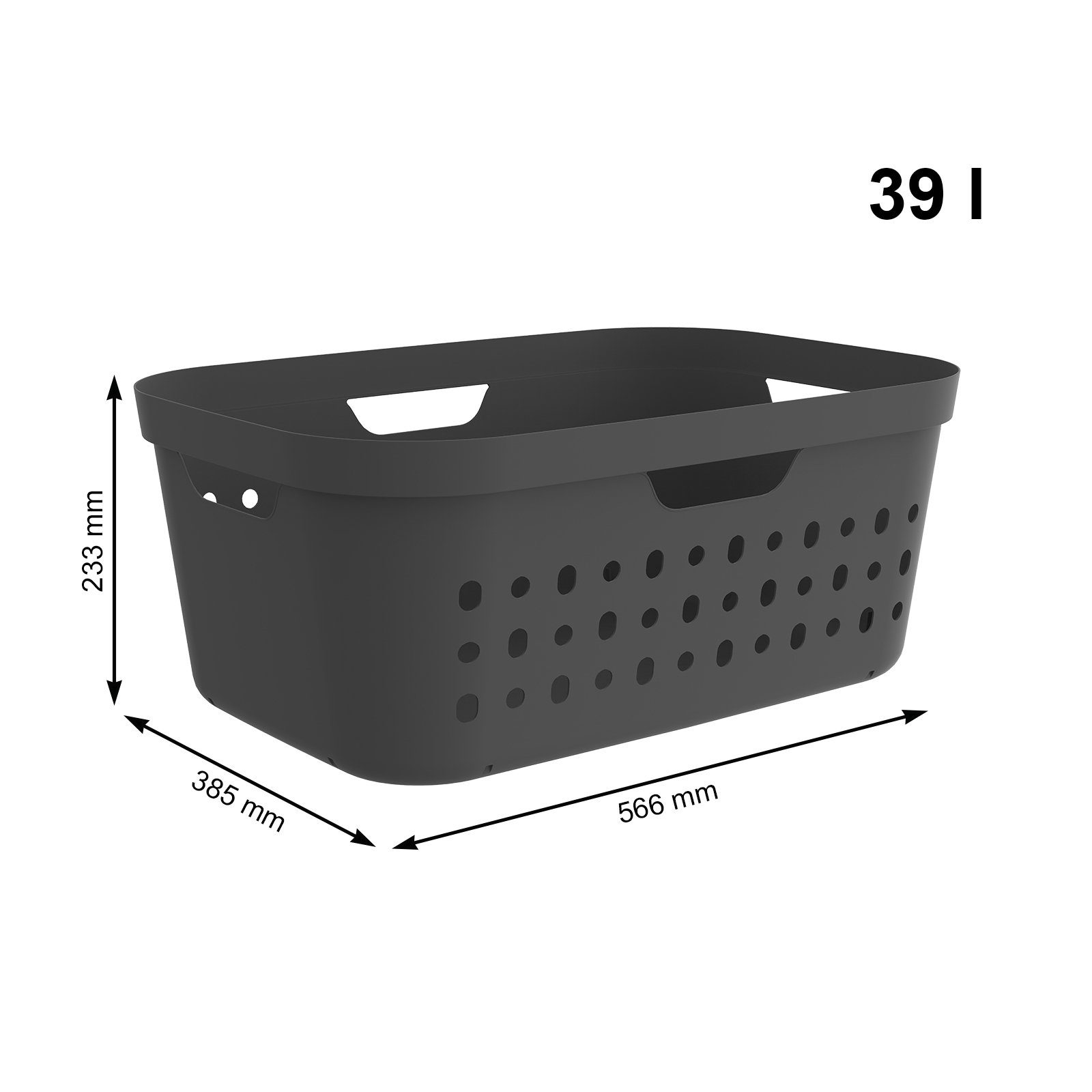 ROTHO Wäschekorb (Wäschekorbset, 3er-Set)