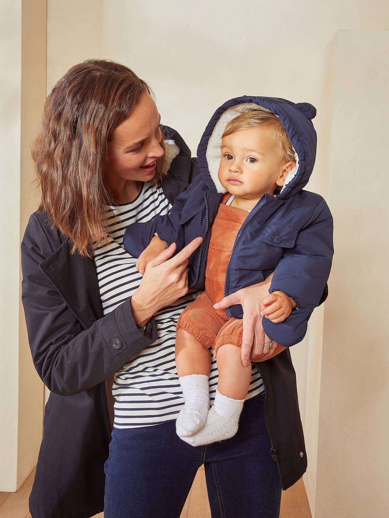 Vertbaudet 2-in-1 Baby Ausfahrsack / Steppjacke, Recycling-Polyester - nachtblau