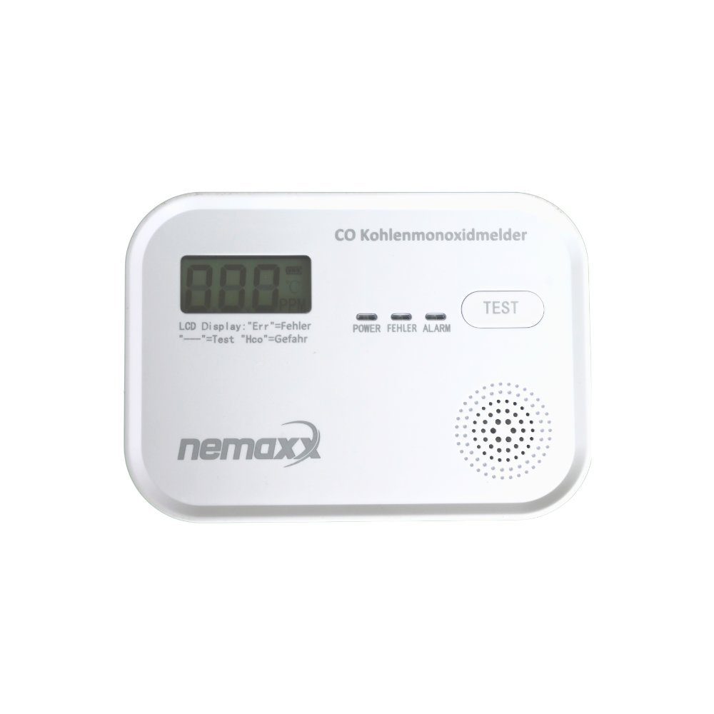 NEMAXX Kohlenmonoxid Gasmelder Gaswarner nach DIN EN50291 Nemaxx CM18 Rauchmelder