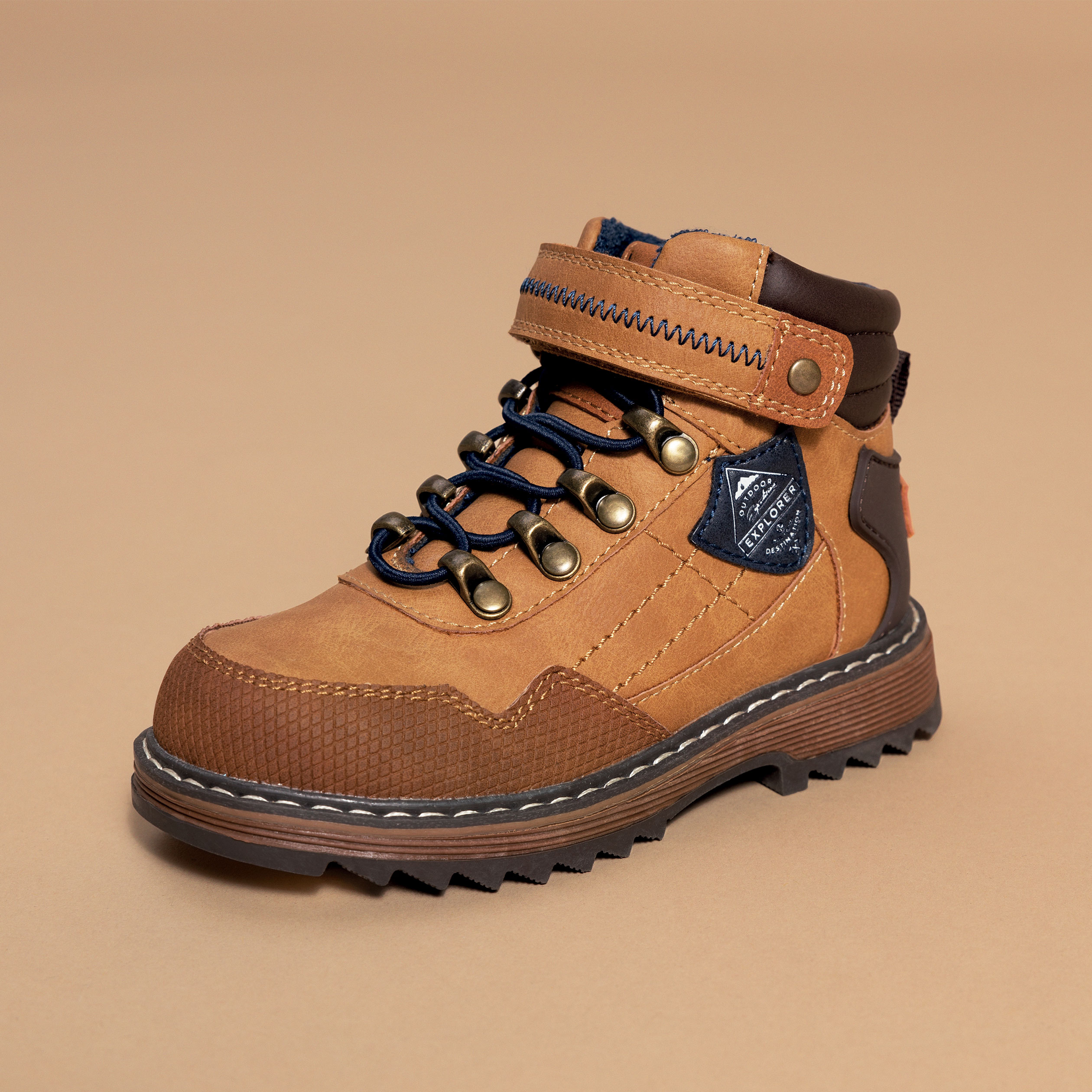 Bottines à lacets Trappeur marron cognac garçon | La Halle