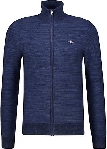 GANT Herren Strickjacke mit Merinowolle