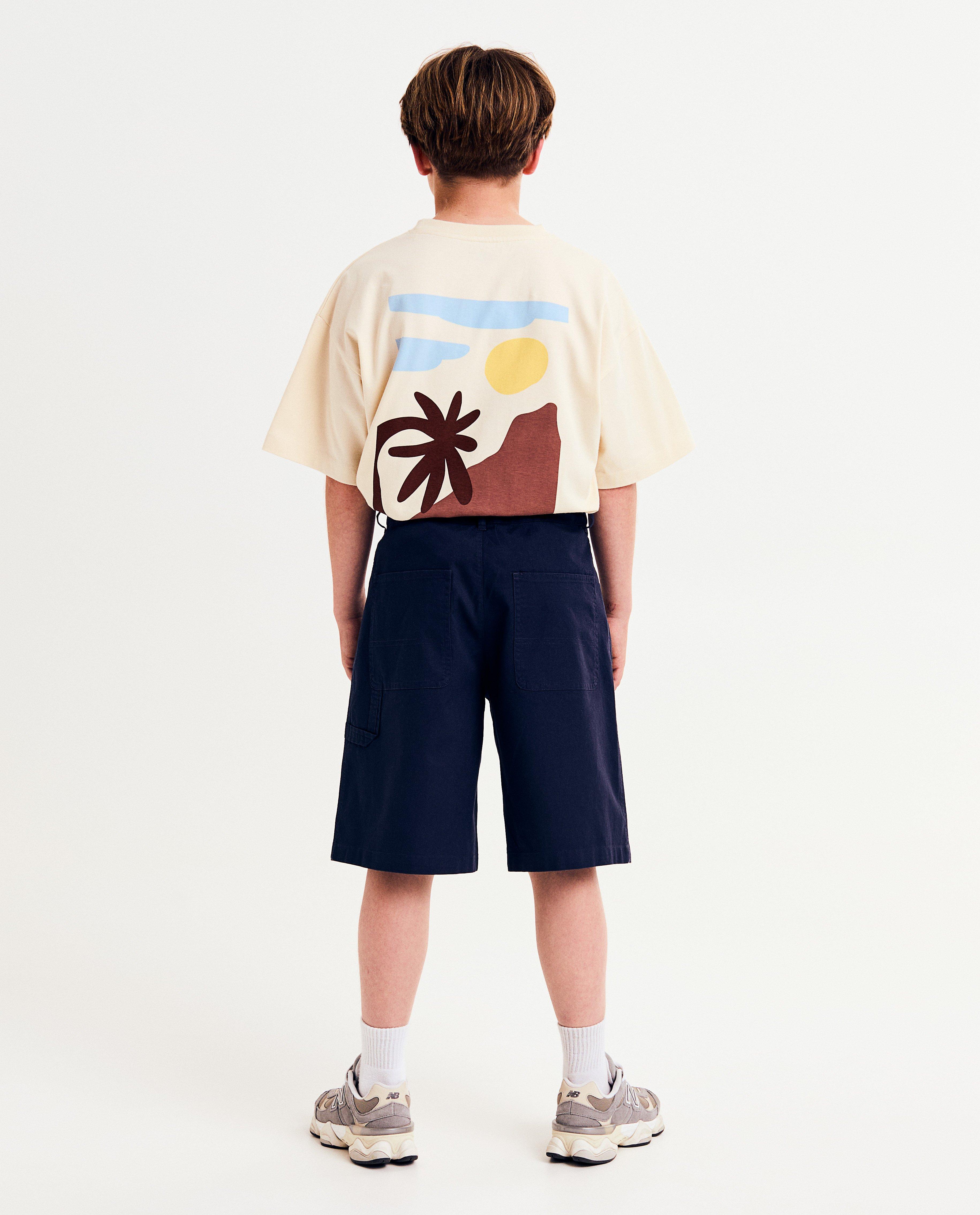 Pantaloni scurți I AM din bumbac organic, 128-164 albastru închis