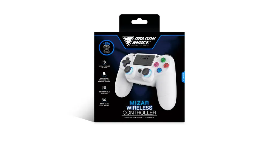 Mizar Wireless Controller für PS4 Weiß