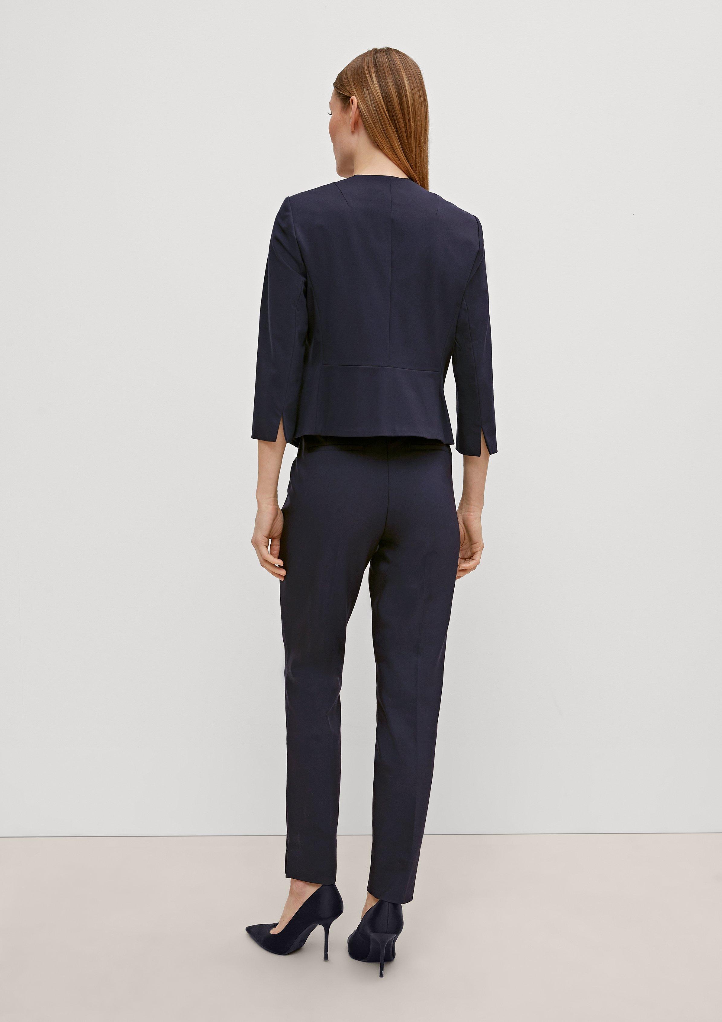 Blazer mit kurzem Schnitt - navy
