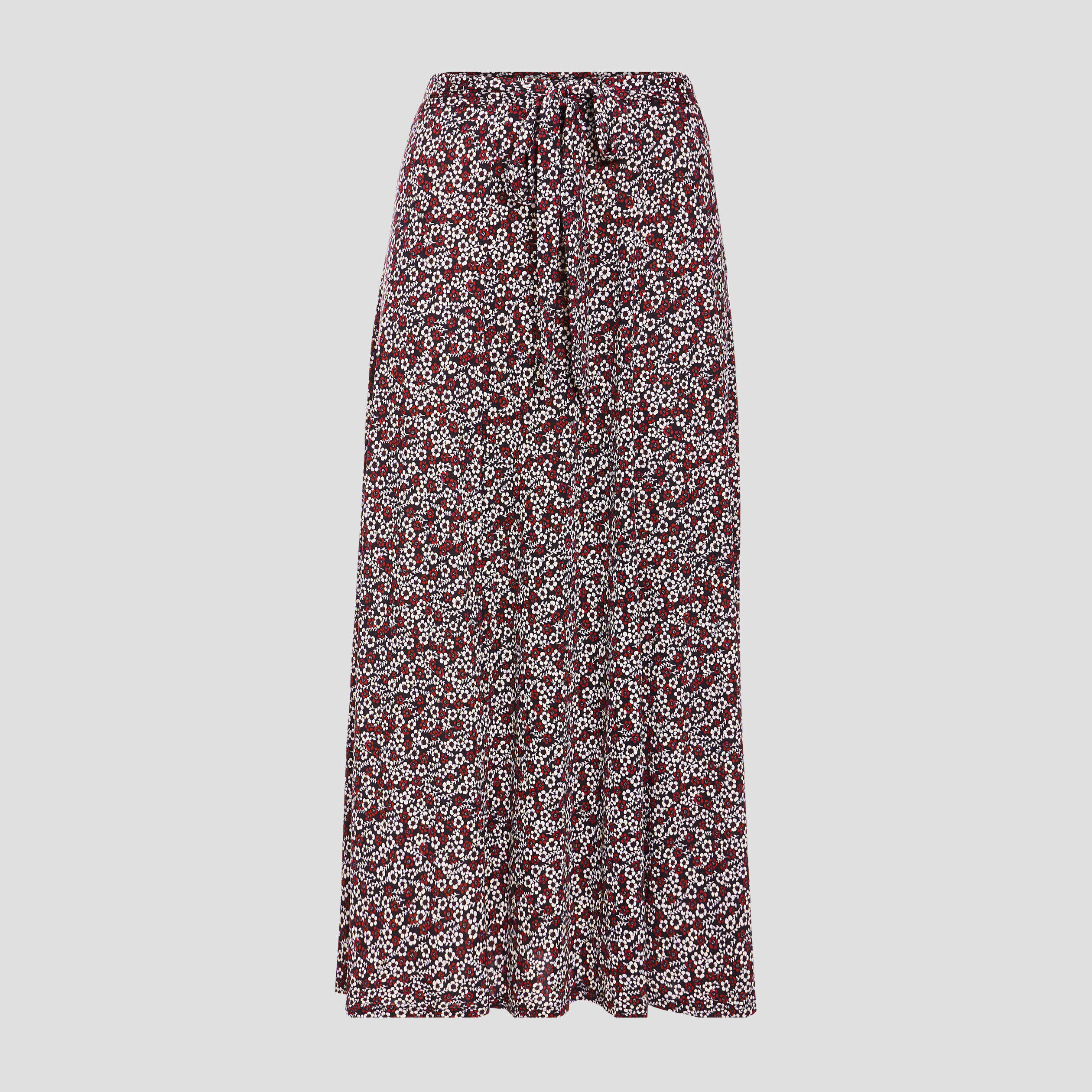 Jupe midi évasée denim noir femme | Cache Cache