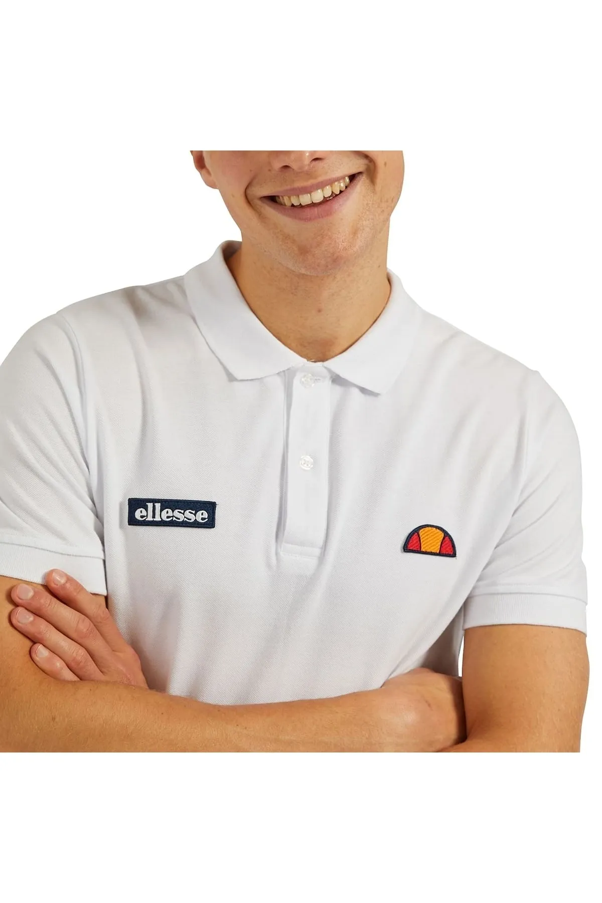 Ellesse  Herren Polo-Shirt MONTURA - Pique, Kurzarm, Flachstrick-Kragen, Logo
