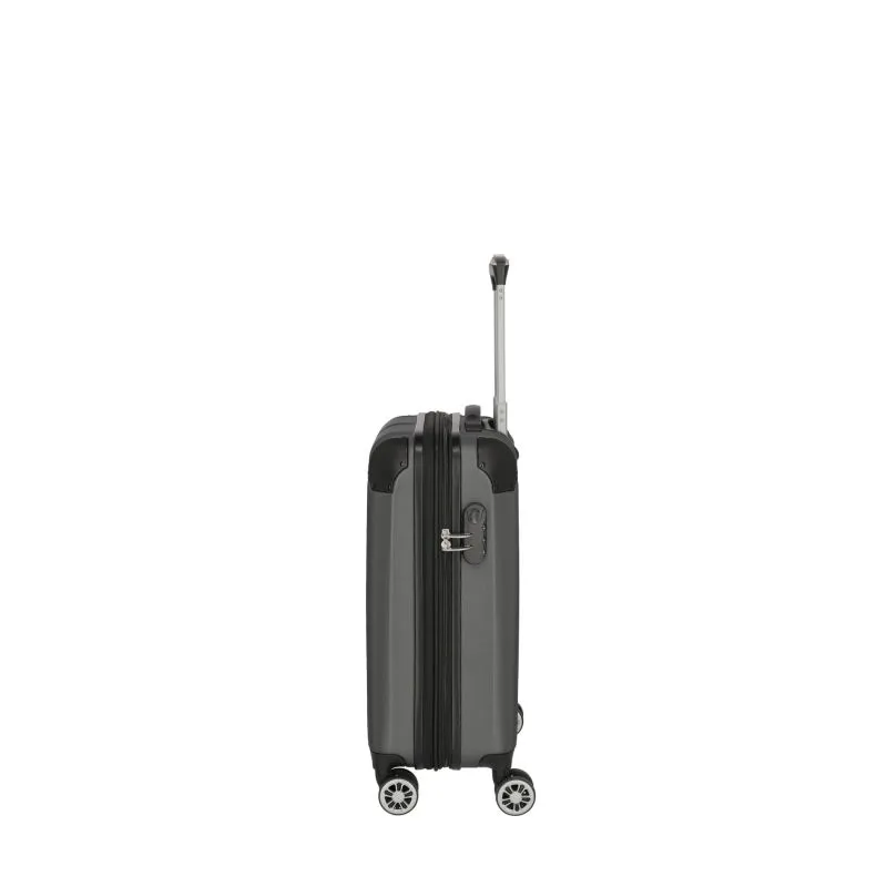 Travelite CITY Trolley S (55cm) mit 4 Rollen (erweiterbar) - Anthrazit