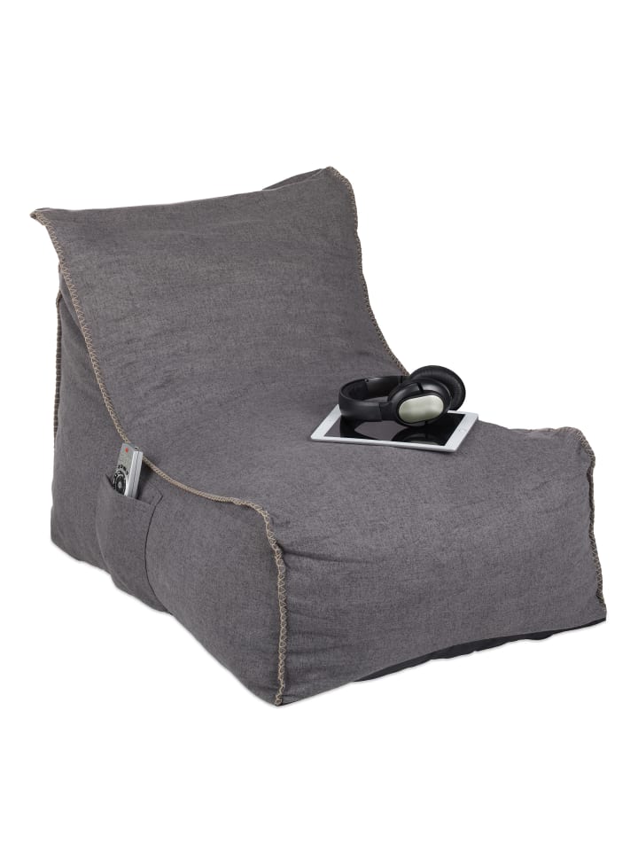 relaxdays Sitzsack in Grau günstig kaufen onesize