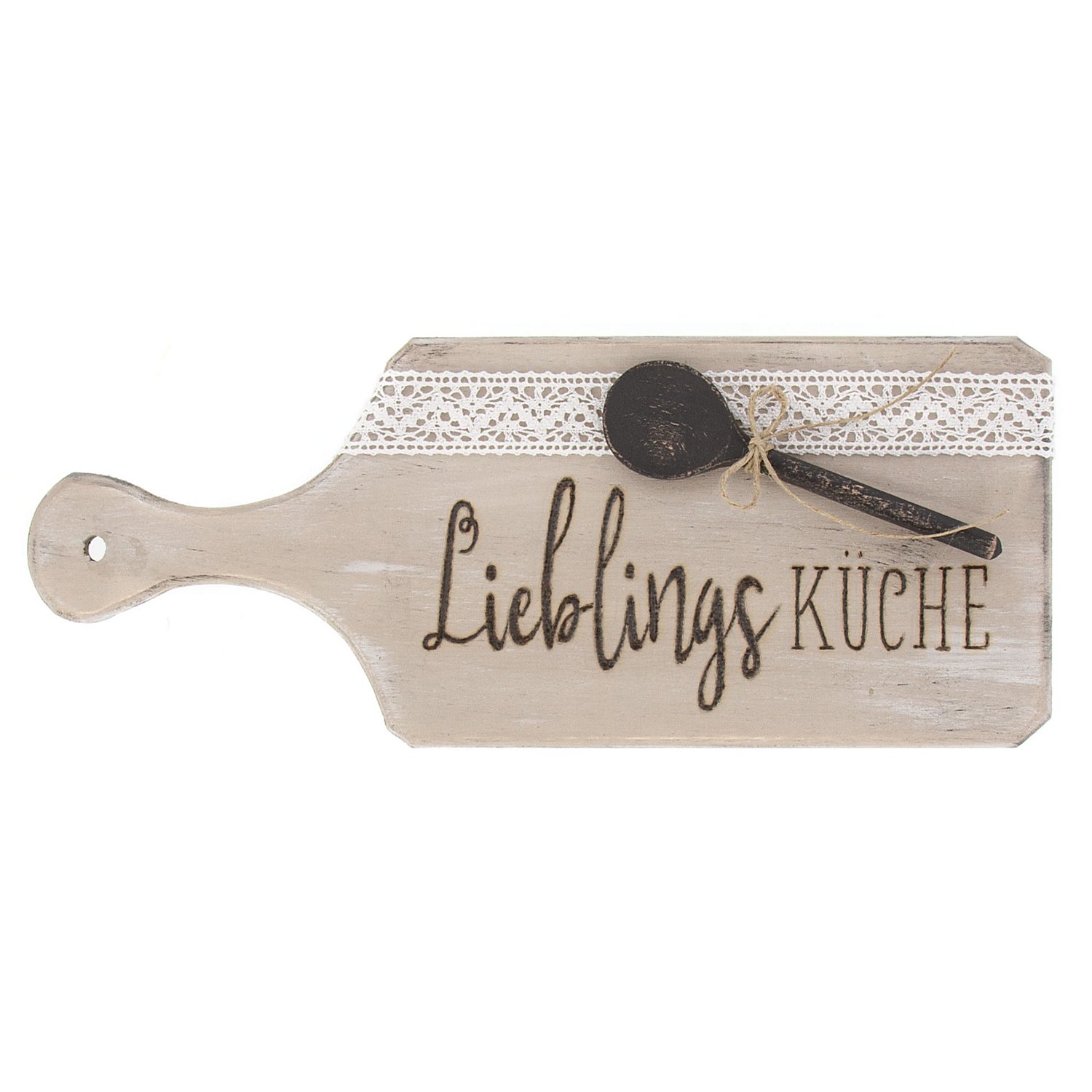 Deko-Schneidebrett aus Holz, 30 x 12 cm