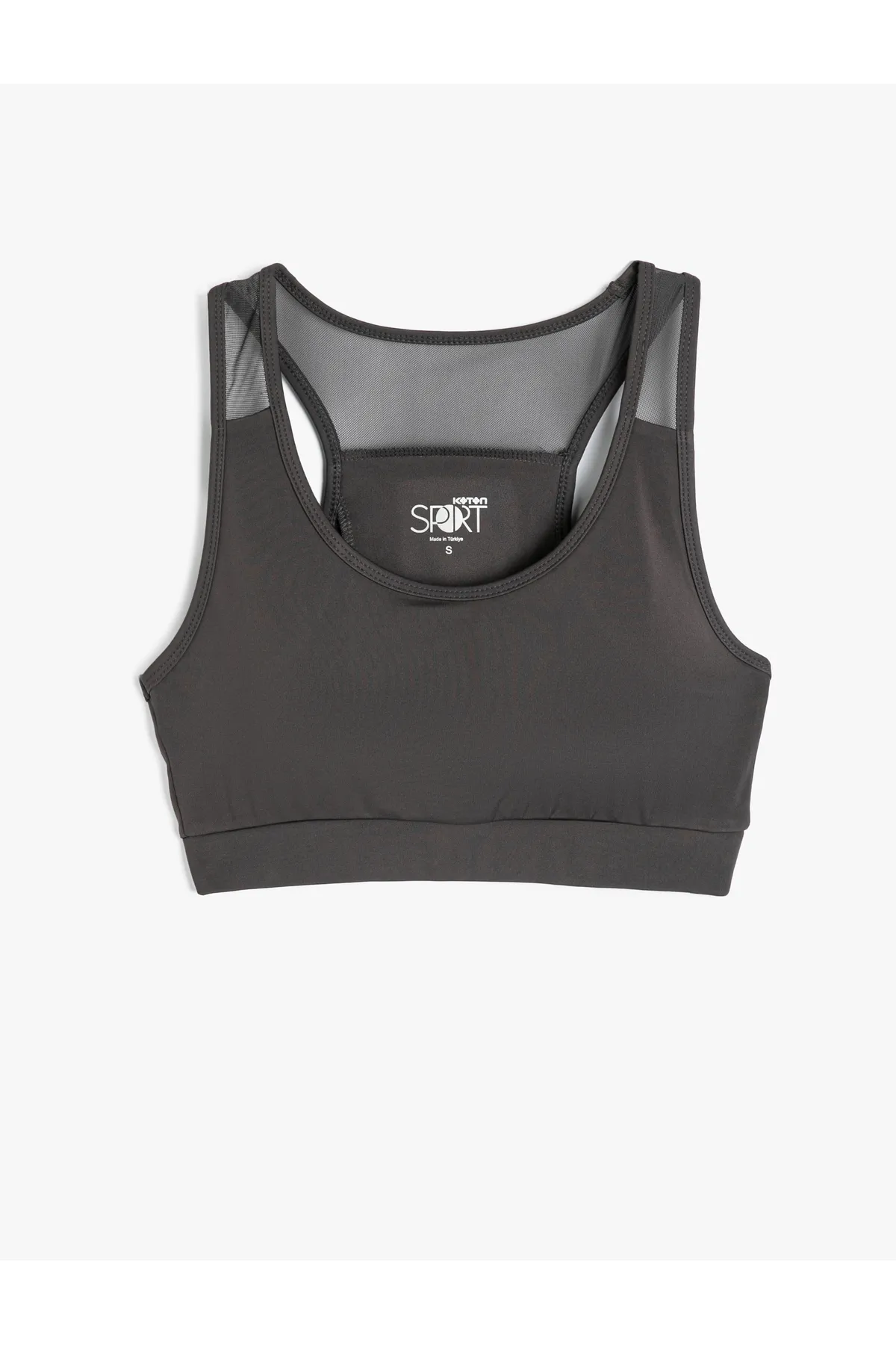 Koton  Sport-BH mit Tülldetail, Neckholder, Slim Fit