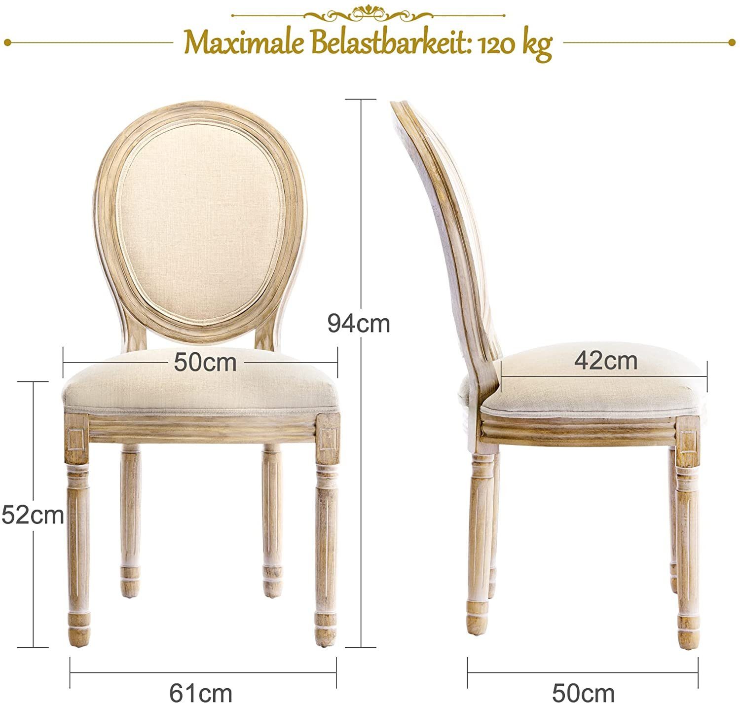 HomeMiYN Polsterstuhl Esszimmerstuhl (2 St),Polsterstuhl mit edler Knopfheftung Rückenlehne, 2er Set