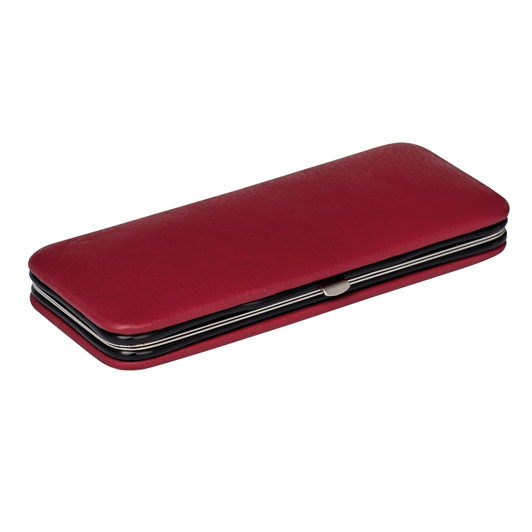 Maniküre Set Bügel-Etui Serie 'Siena'. rot. 5-tlg.