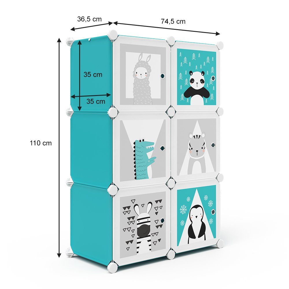 Vicco Bücherregal Kleiderschrank DIY 5 Fächer ANDY Modular 1