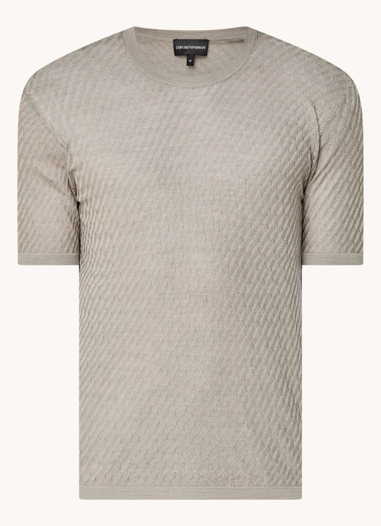 Tricou Emporio Armani texturat din amestec de lână