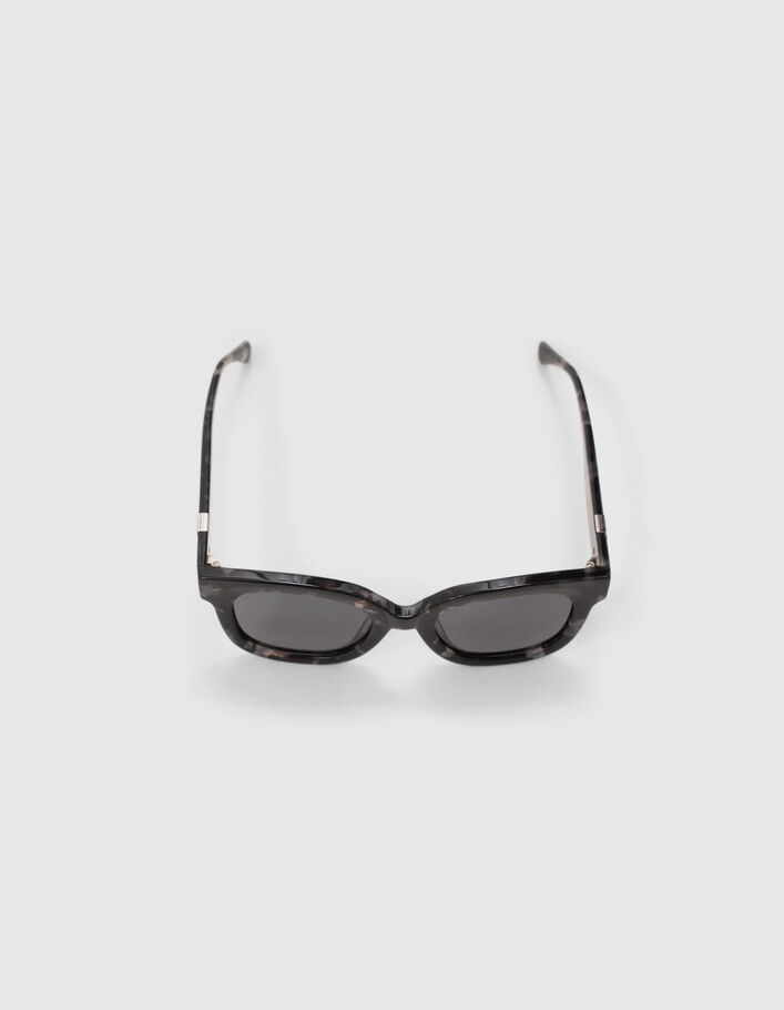 Lunettes solaires grises écailles style papillon Femme