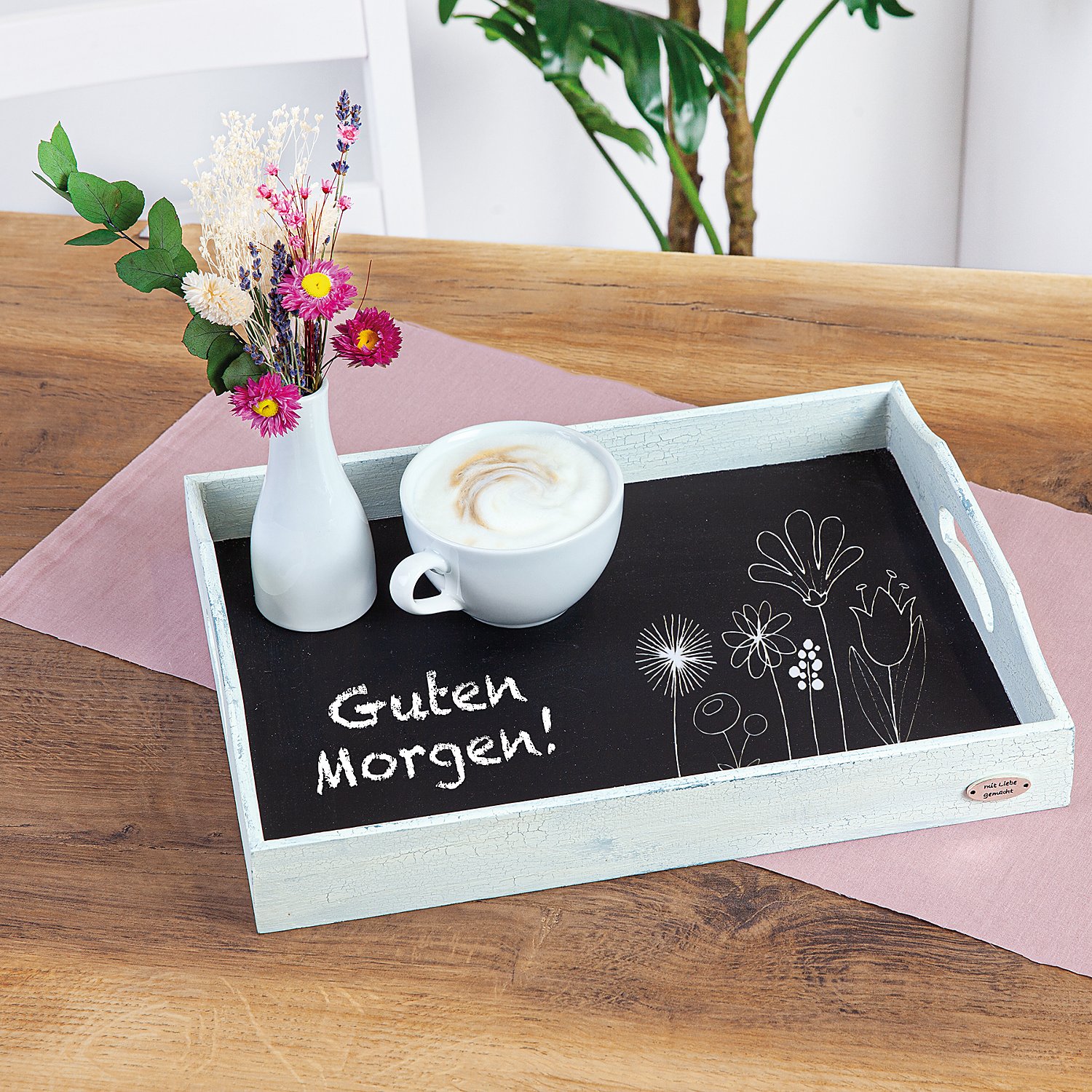 Tabletts aus Holz, 2 Stück