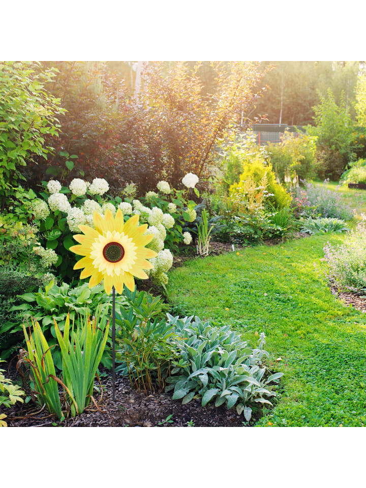relaxdays Windrad Sonnenblume in Gelb günstig kaufen onesize