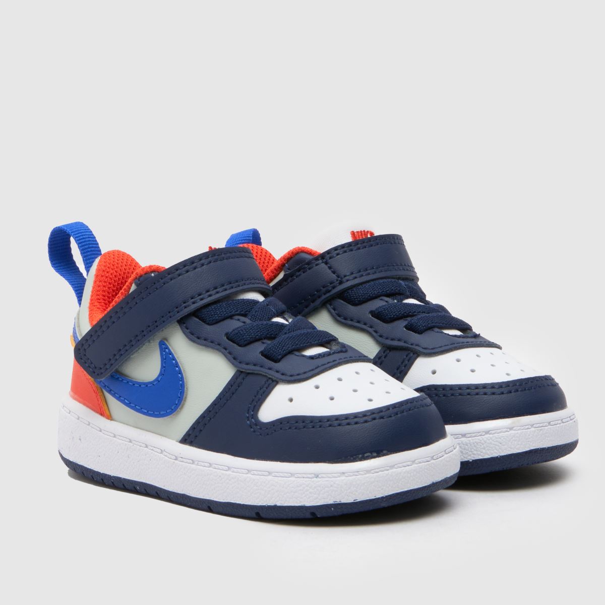 Nike marinblå multi court borough low recraft pojkar småbarnsskor