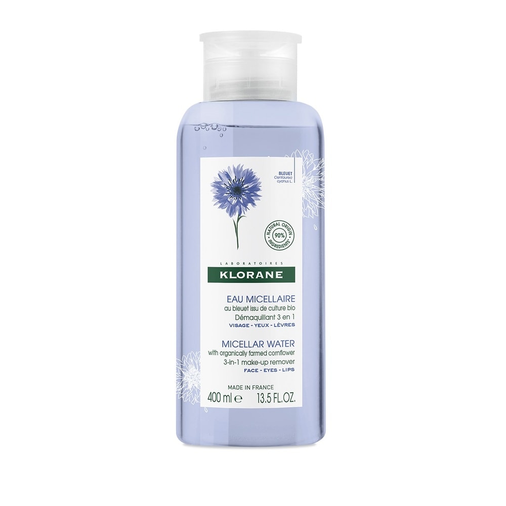 Klorane Bleuet Eau micellaire  Visage -Yeux - Lè vres 400 ml Eau micellaire
