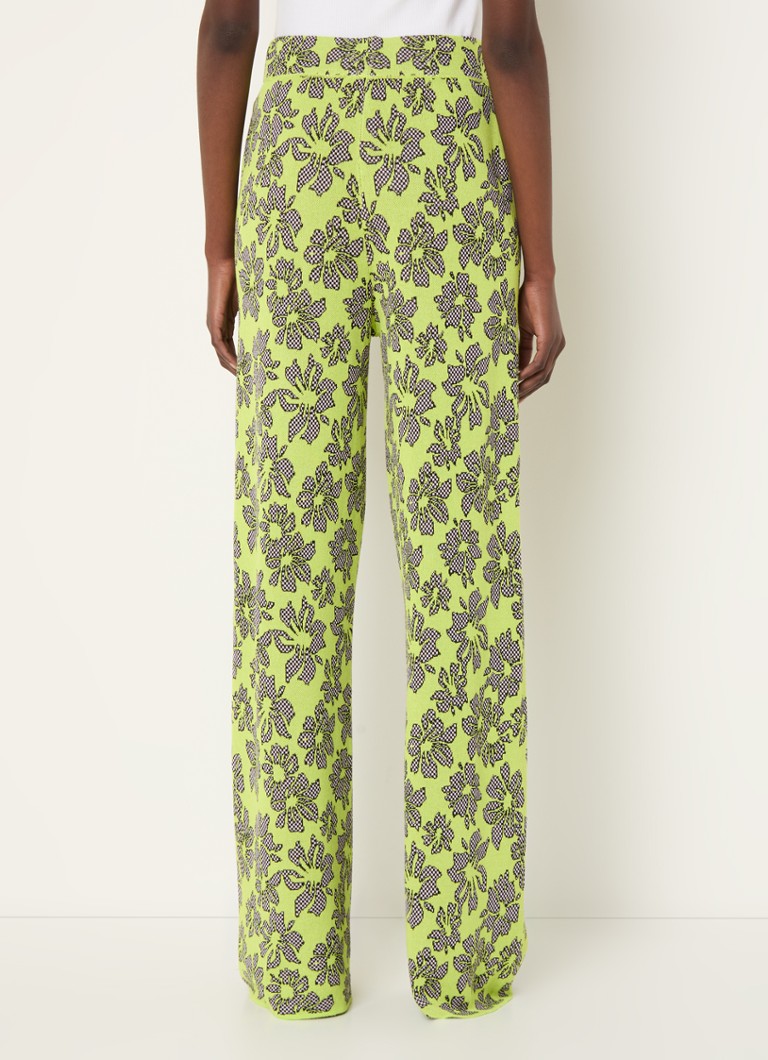 Refined Department high-waist wide-fit trousers with floral print