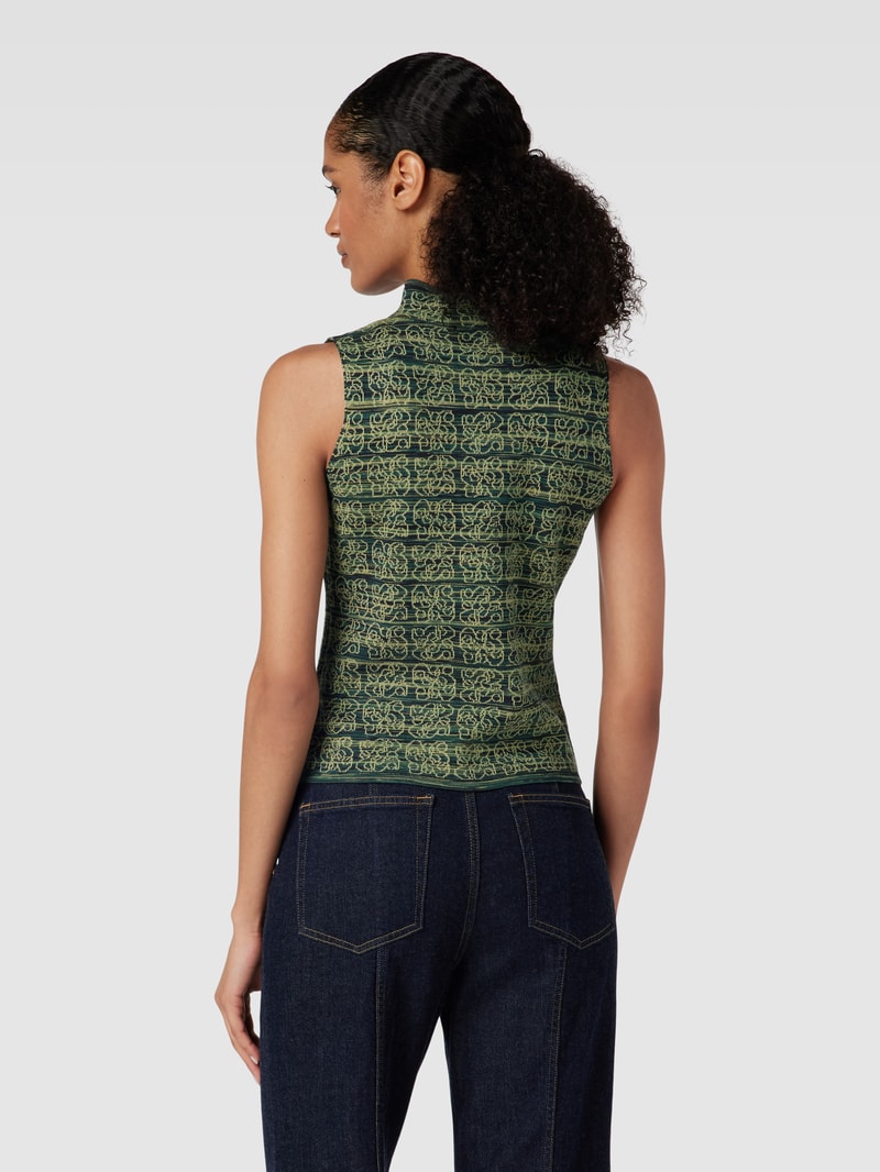 Strickpullover mit Turtleneck in bottle