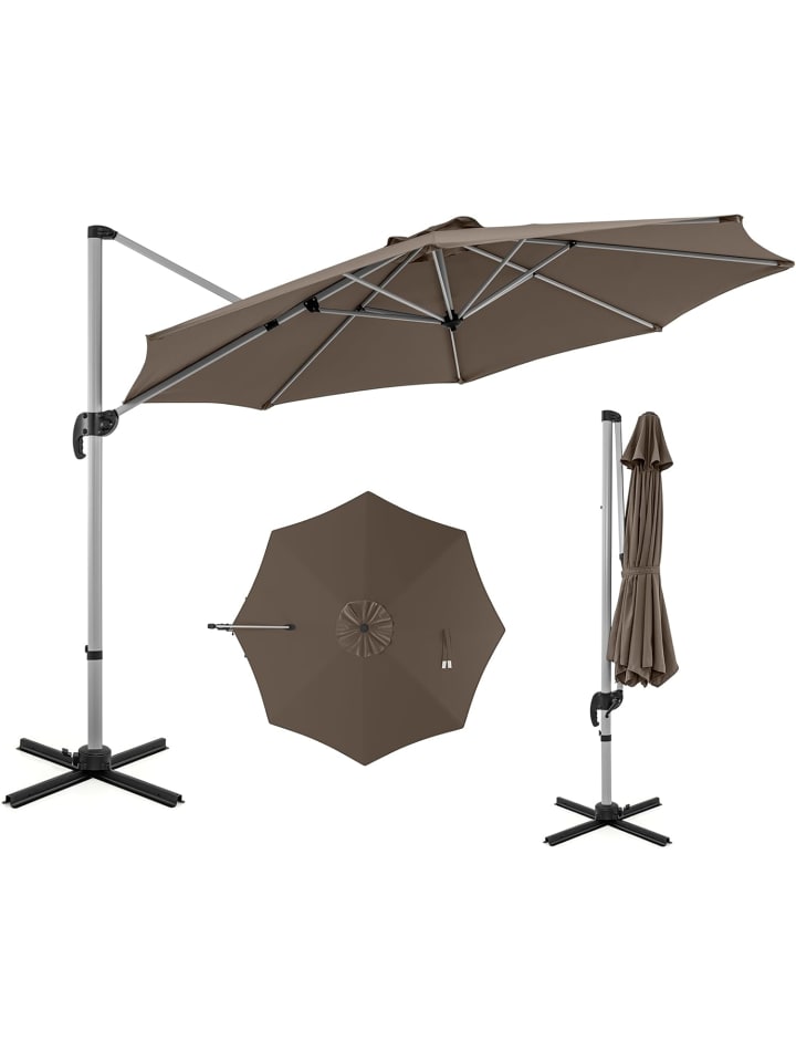 COSTWAY Sonnenschirm Ø330cm in Braun günstig kaufen onesize