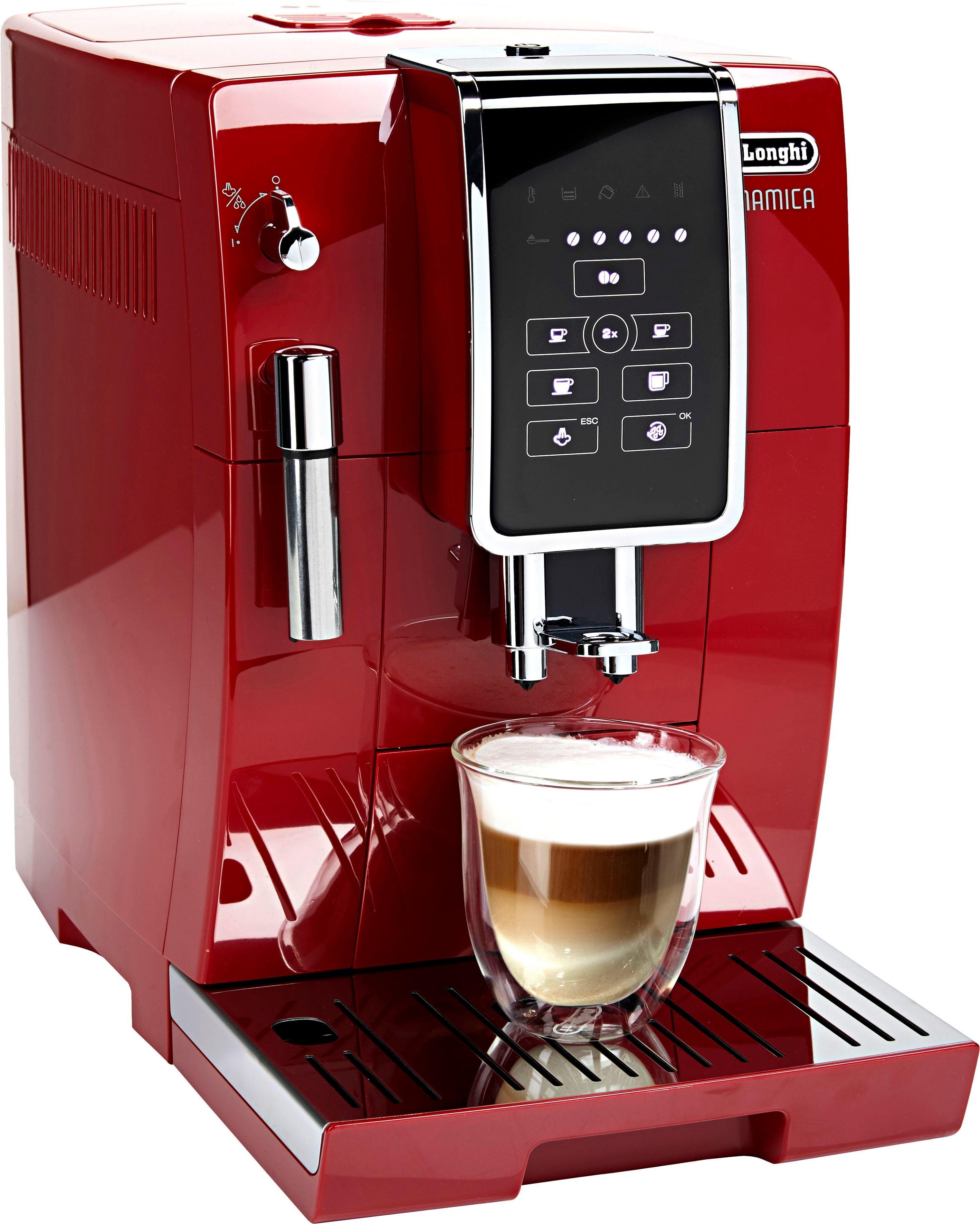 De'Longhi Kaffeevollautomat Dinamica ECAM 358.15.R, Sensor-Bedienfeld, inkl. Pflegeset im Wert von € 31,99 UVP