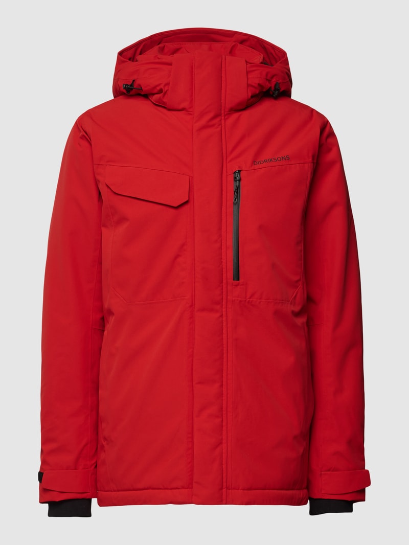 Jacke mit Label-Details Modell 'STEFAN' in rot