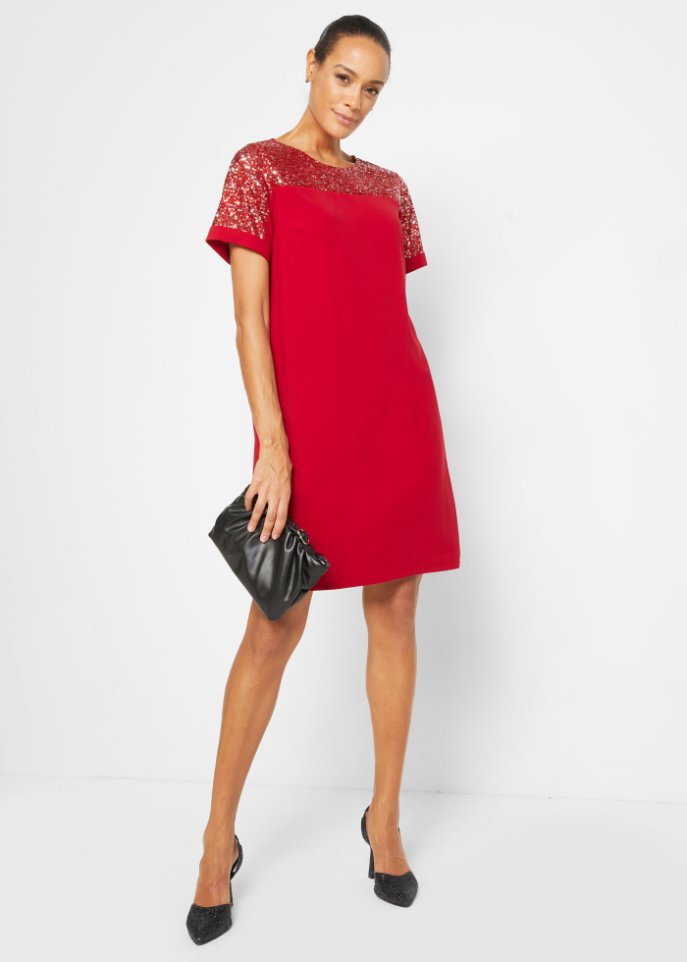 Kleid mit Pailletten-Einsatz