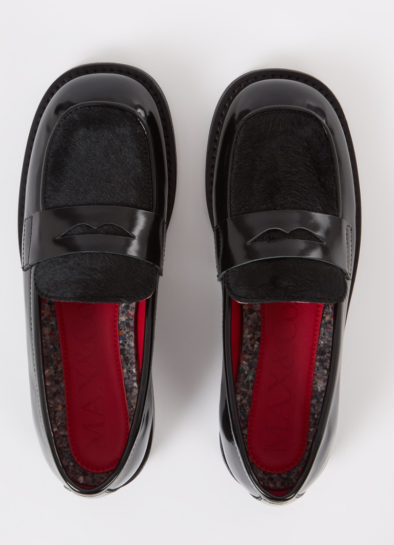 Mocasin Max & Co cu finisaj din piele lăcuită