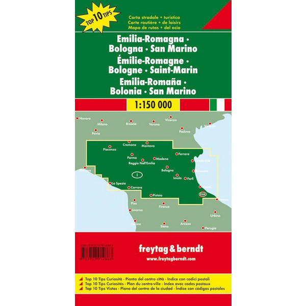 Emilia - Romagna - Bologna 1 : 150 000 - Straßenkarte