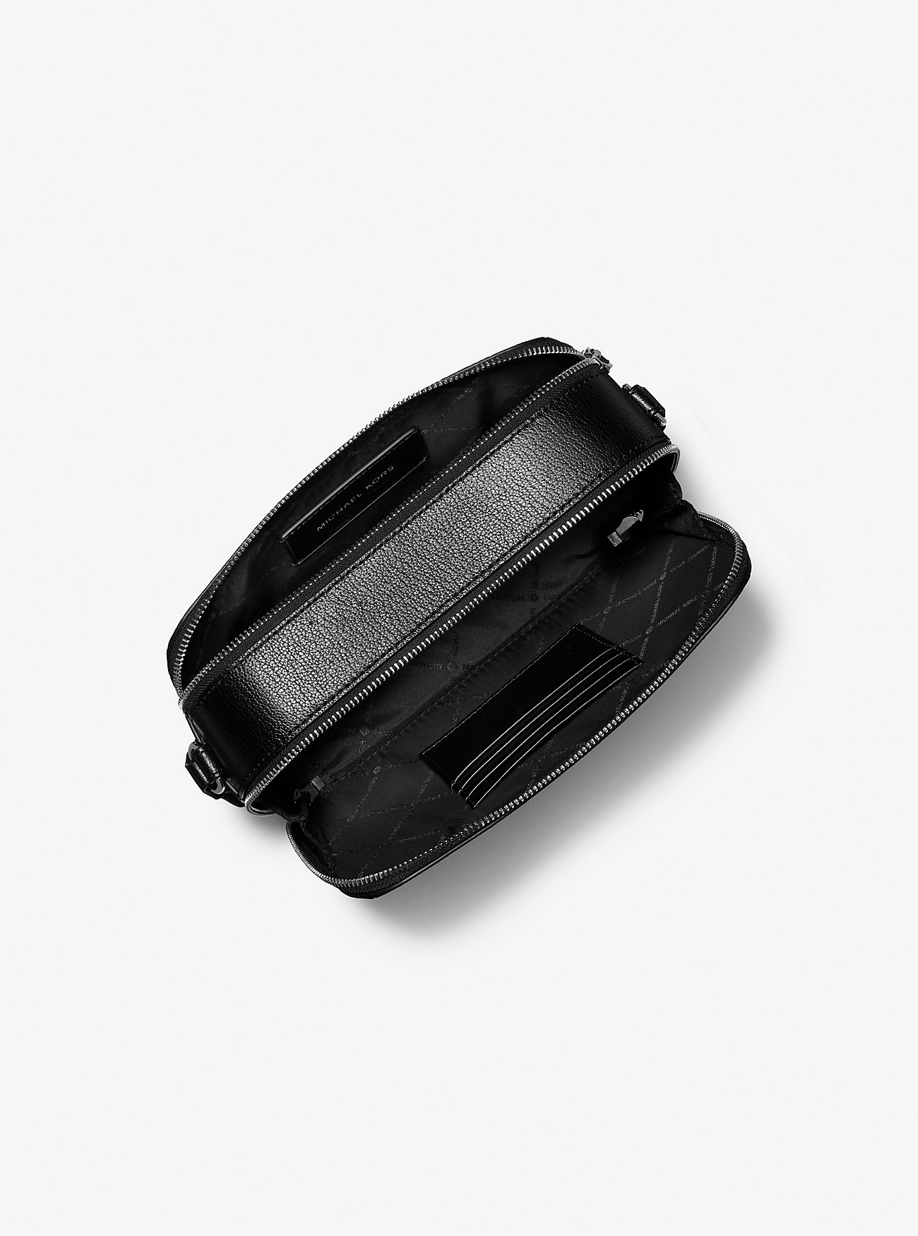 Hudson Grommeted Leather Skulderveske - SVART