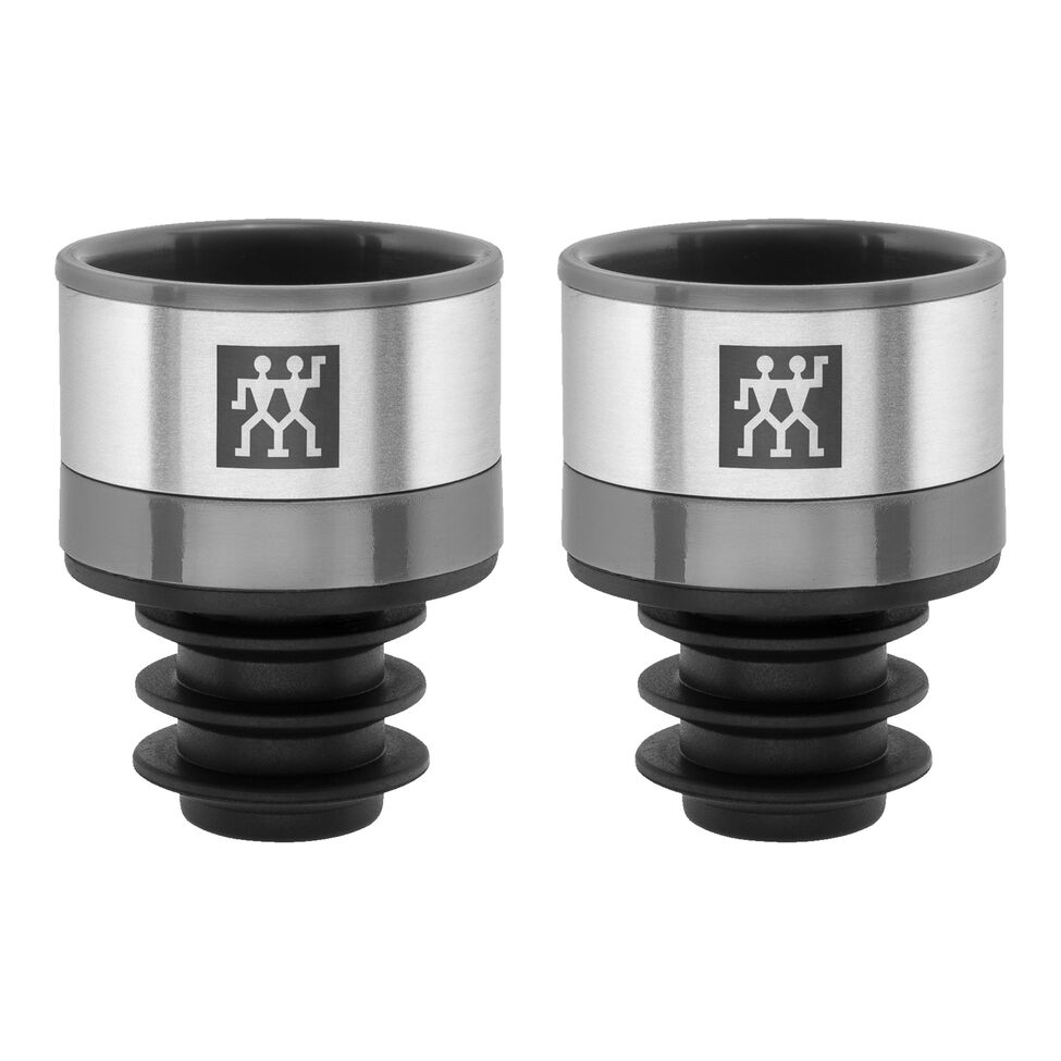Vakuum Weinverschluss Set, 2-tlg, Grau