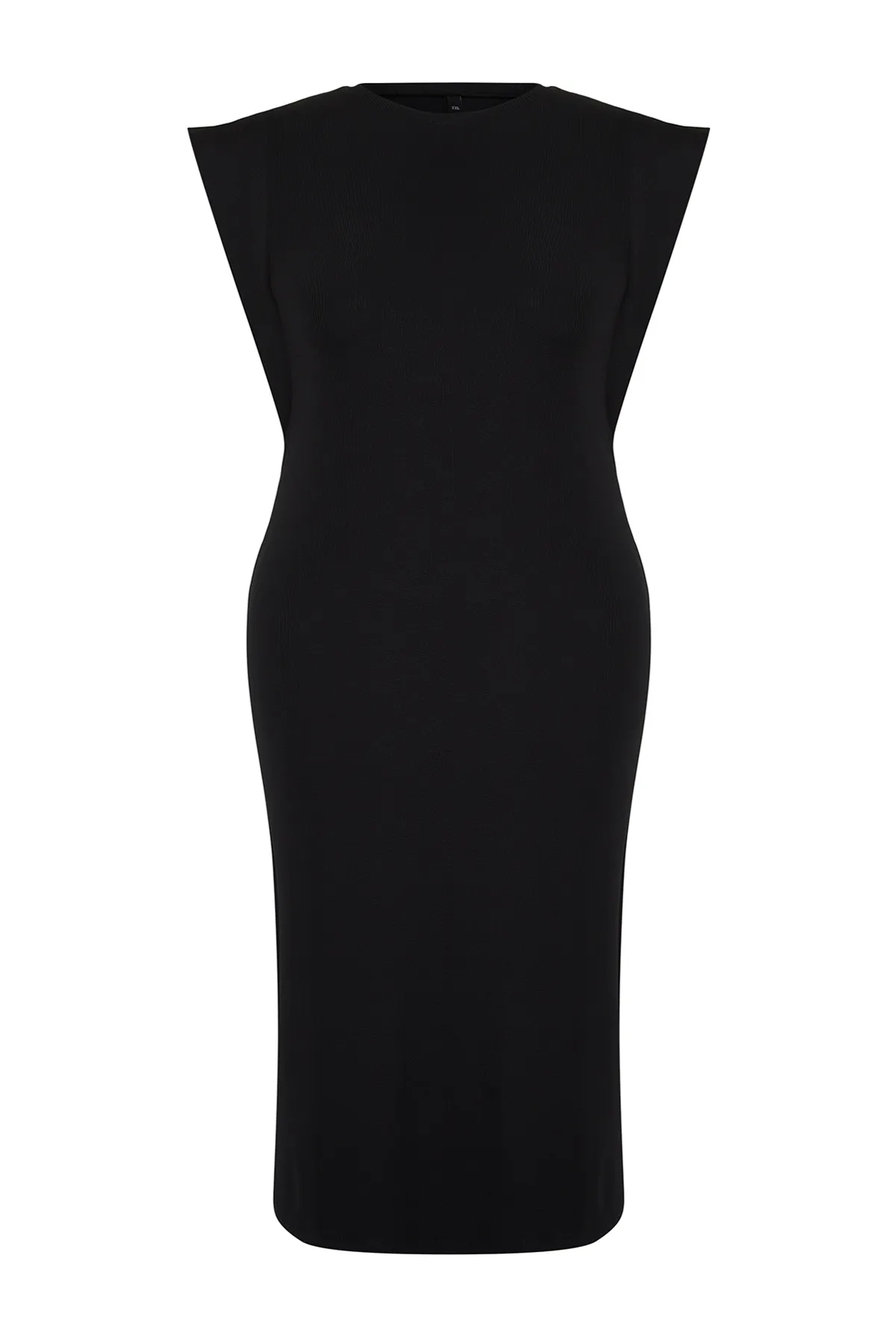Trendyol Curve  Schwarzes Midi-Strickkleid TBSSS24AH00070