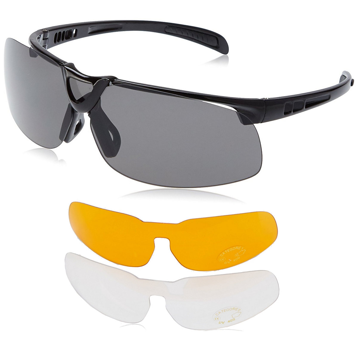 Sportbrille PRO rahmenlos Sonnenbrille Wechselgläser UV-Schutz polarisierend