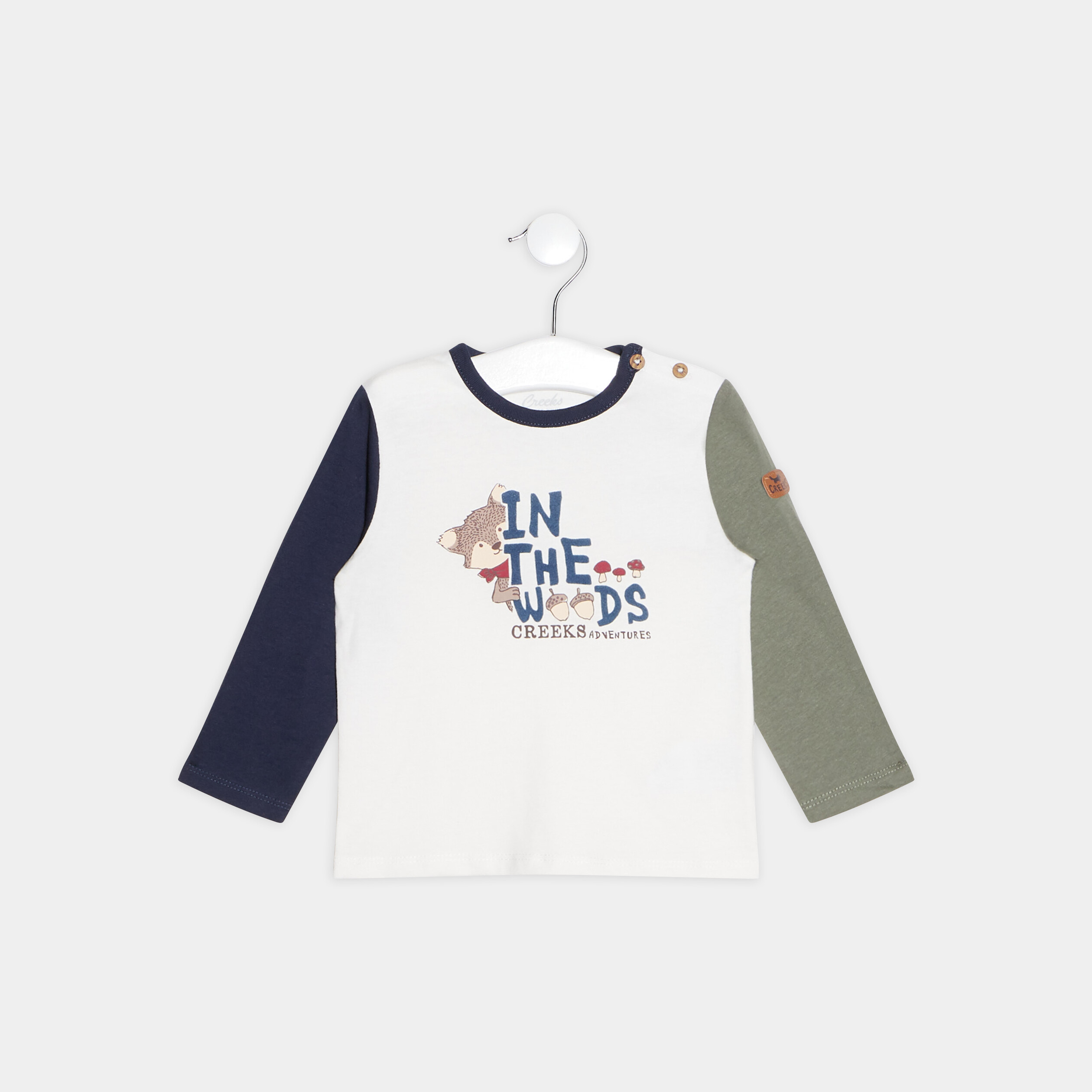 T-shirt manches longues ivoire bébé garçon | La Halle