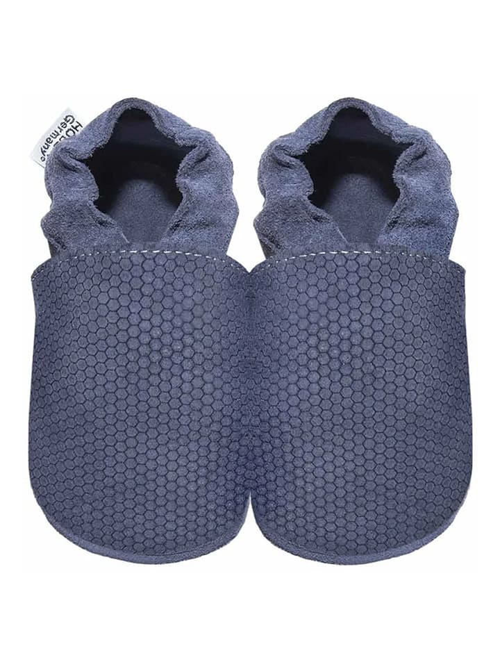 HOBEA-Germany Leder-Krabbelschuhe in Dunkelblau günstig kaufen