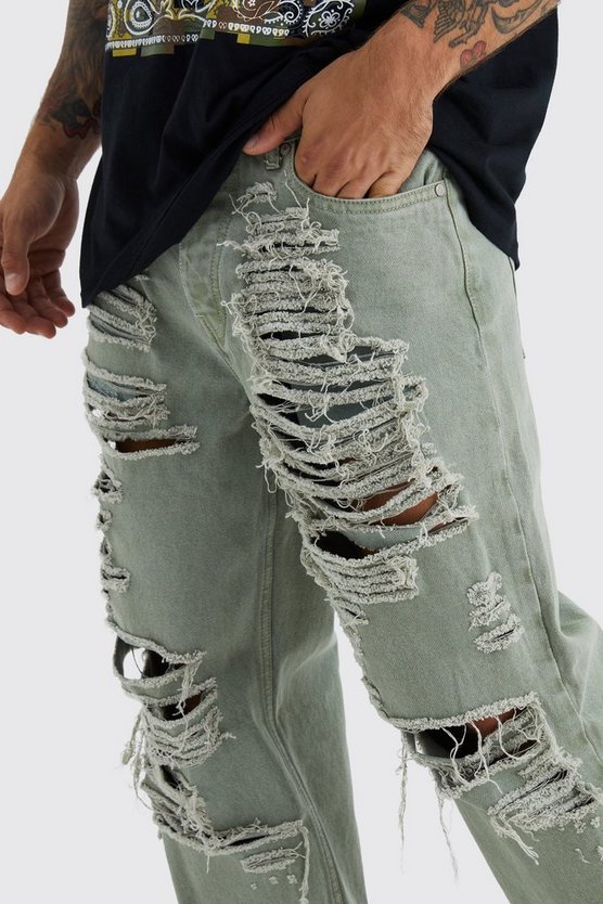 Lockere zerrissene Jeans