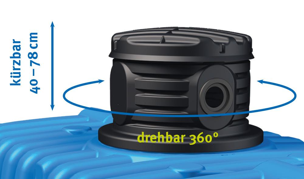 4rain MODULARIS Erdtank 5.000 L inkl. Schachtverlängerung