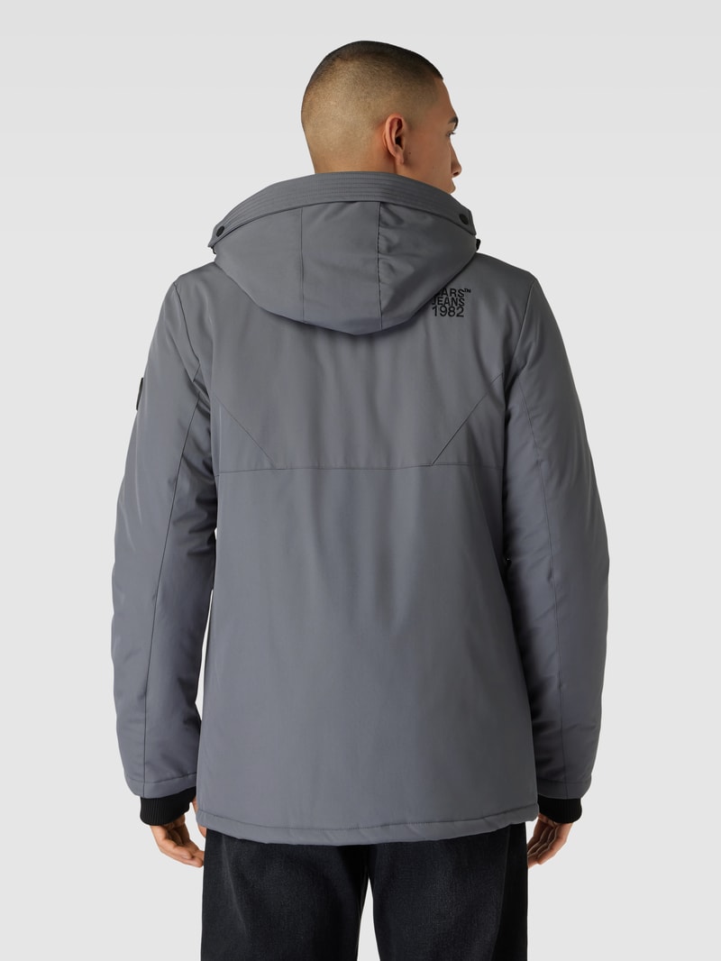 Jacke mit Logo-Detail Modell 'THAMES' in graphit