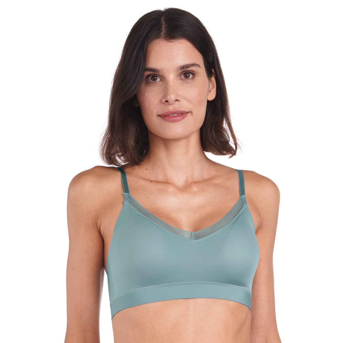 Damen Seamless-Bustier mit Spitze
