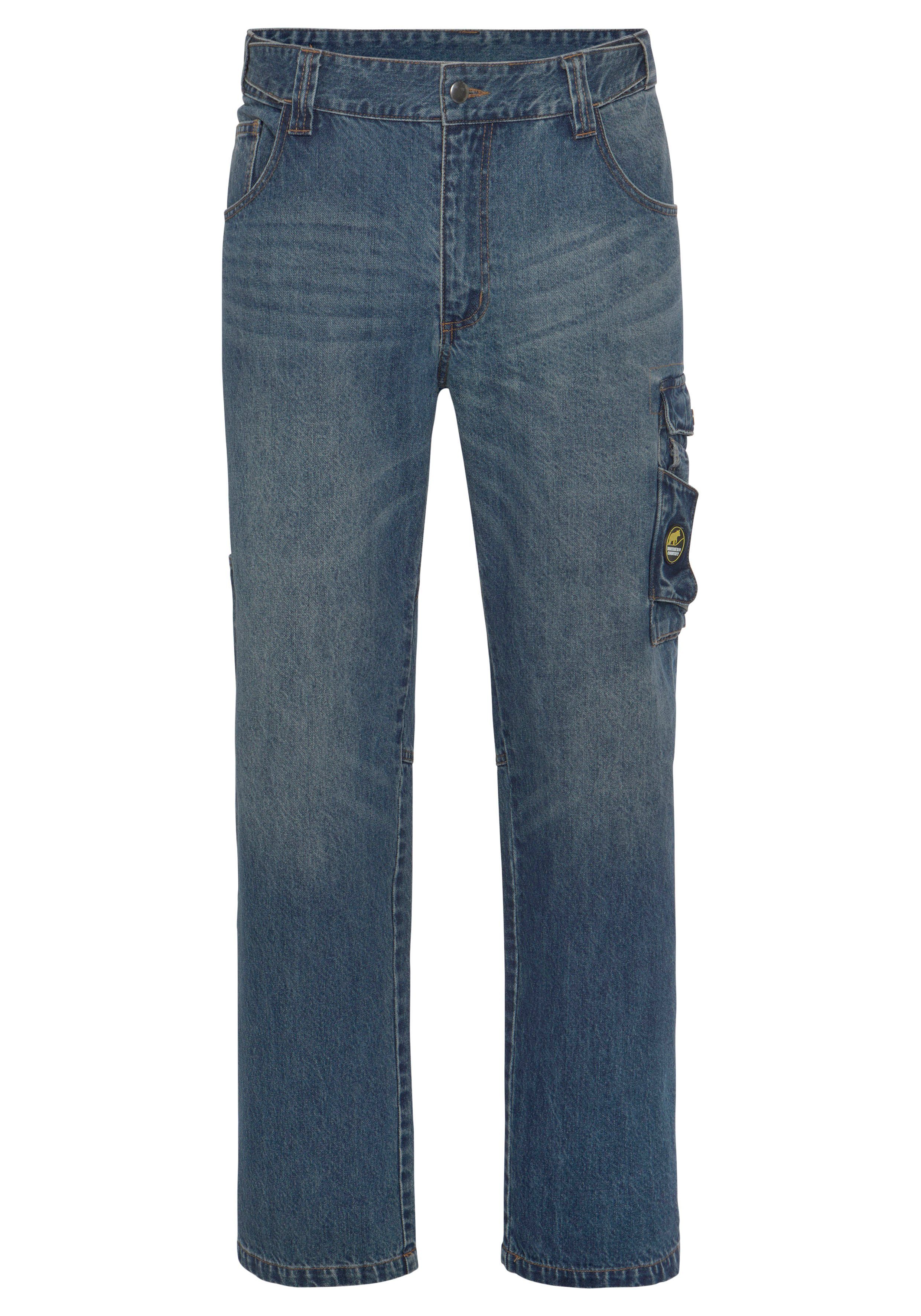 Northern Country Arbeitshose Multipocket Jeans (aus 100% Baumwolle, robuster Jeansstoff, comfort fit) mit dehnbarem Bund, mit 9 praktischen Taschen