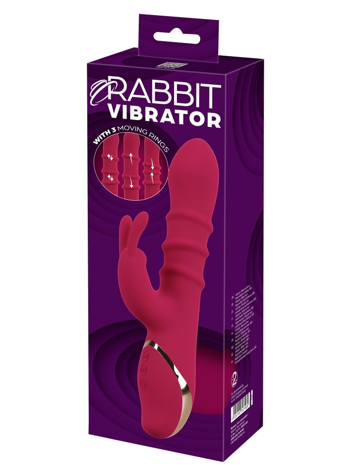 You2Toys Rabbitvibrator Rabbit Vibrator with 3 Moving Rings in rot günstig kaufen 23,5
