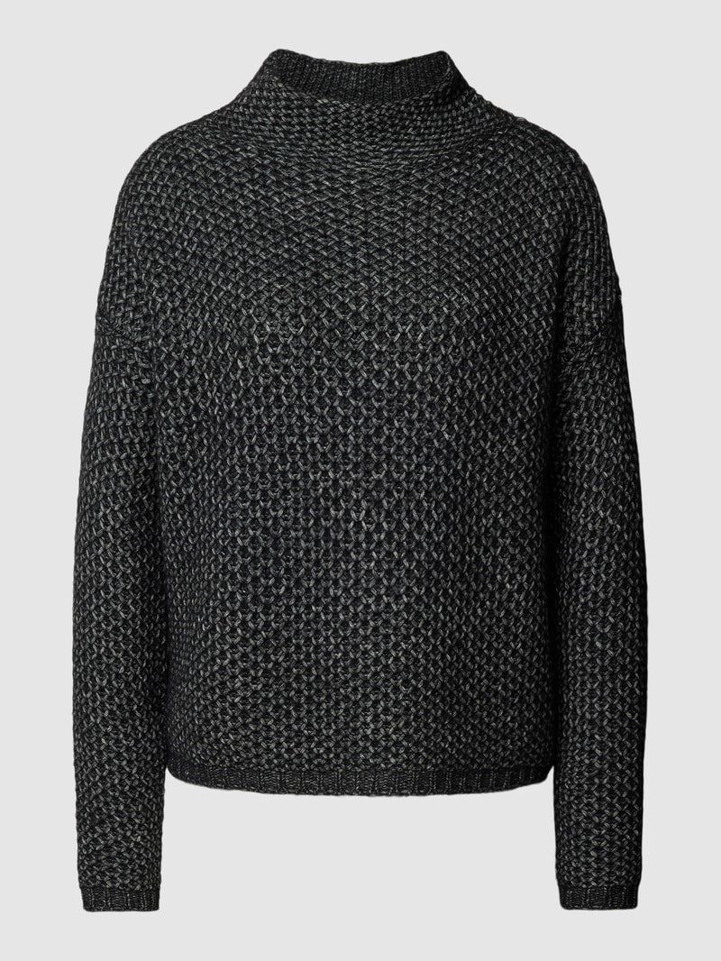 Strickpullover mit Grobstrick Modell 'SAFINEYN' in schwarz