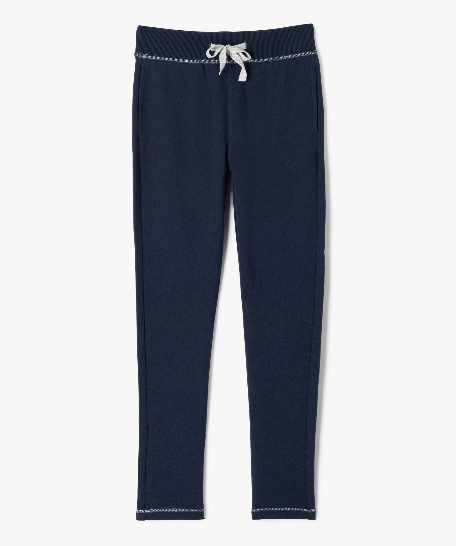 Leggings de sport fille avec surpiqres pailletées marine | GEMO