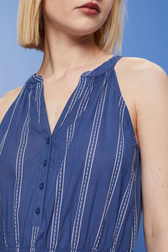 Gestreiftes Midikleid, 100 % Baumwolle