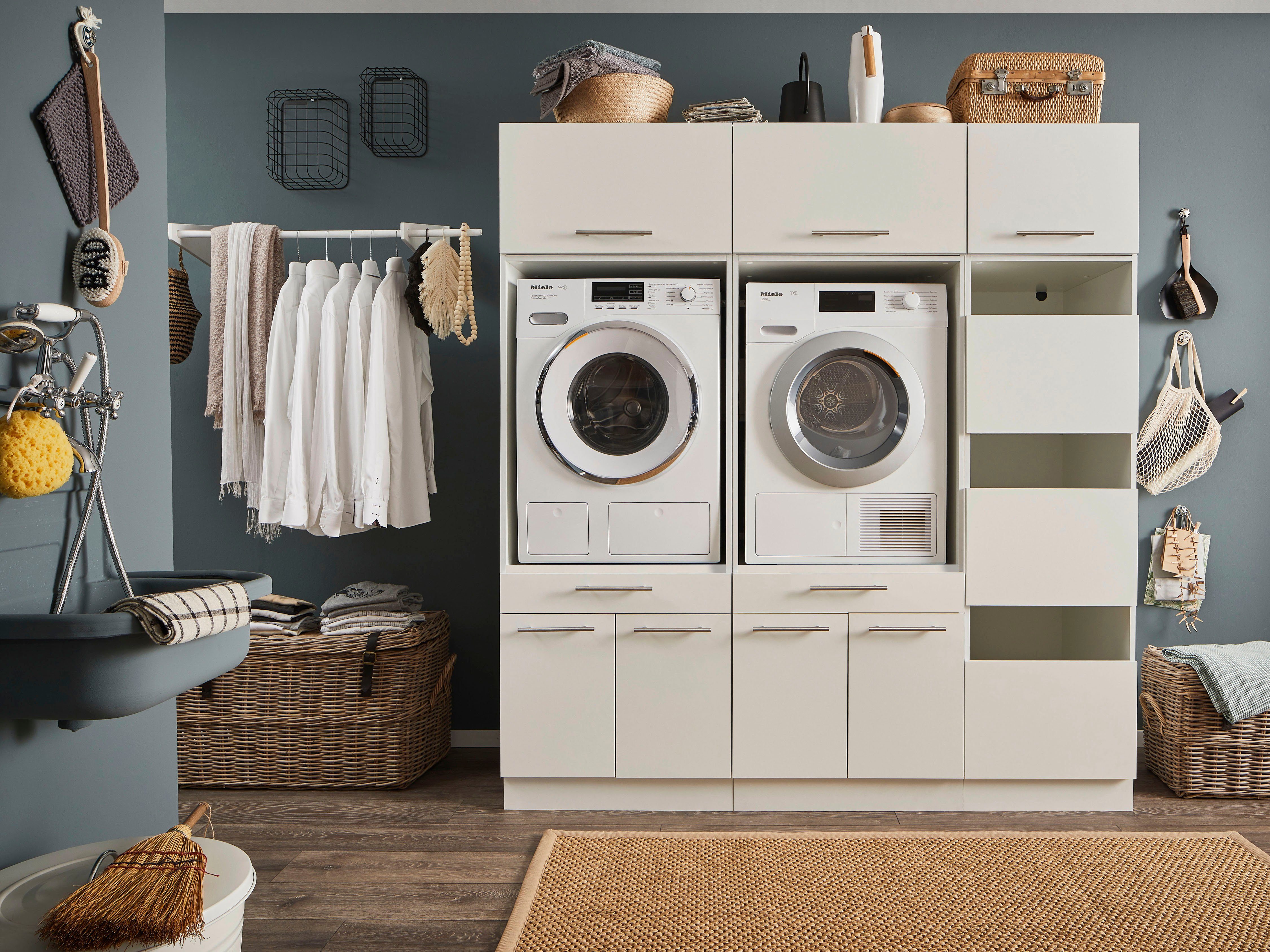Laundreezy Mehrzweckschrank-Set LAUNDREEZY LDSK11, Breite 185 cm