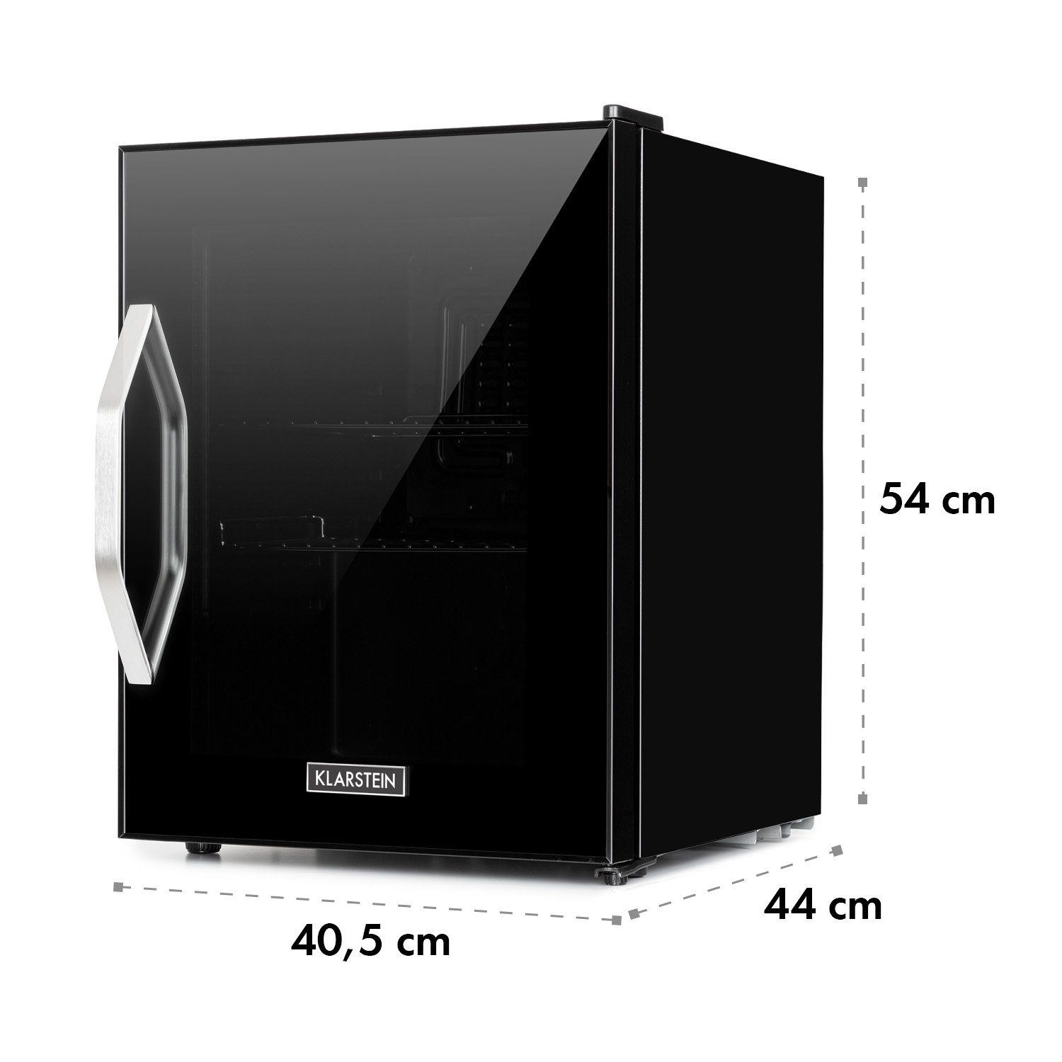 Klarstein Getränkekühlschrank HEA-Beersafe-M-OX 10034847A, 54 cm hoch, 40.5 cm breit, Mini Kühlschrank ohne Gefrierfach klein Getränkekühlschrank Glastür